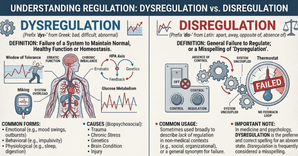 Dysregulation vs Disregulation: Meaning and Key Differences