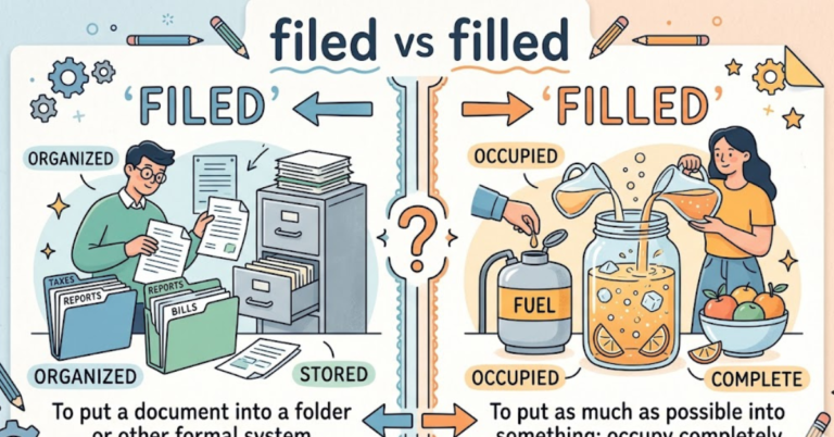 Filed vs Filled: Meaning, Difference, and Usage