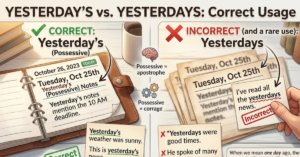 Yesterdays or Yesterday's: Which Is Correct?