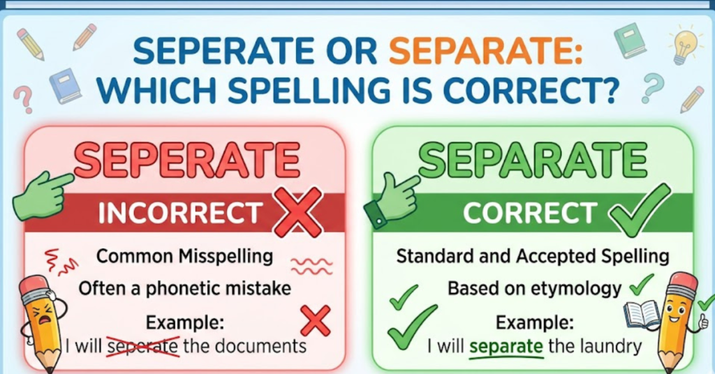 Seperate or Separate: Which Spelling Is Correct?