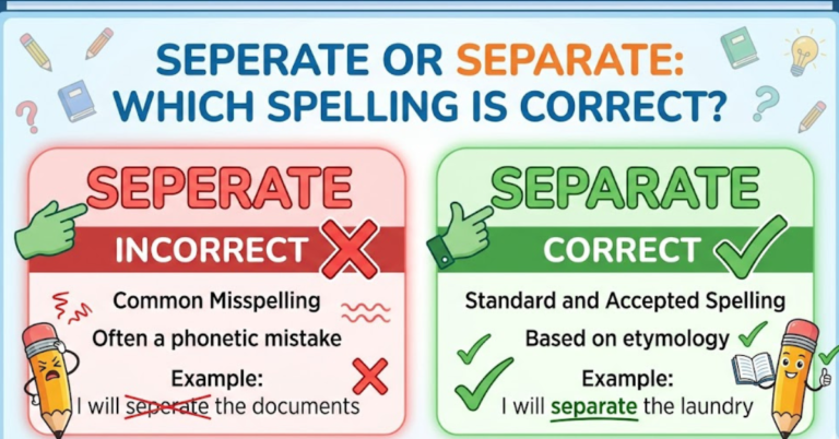 Seperate or Separate: Which Spelling Is Correct?