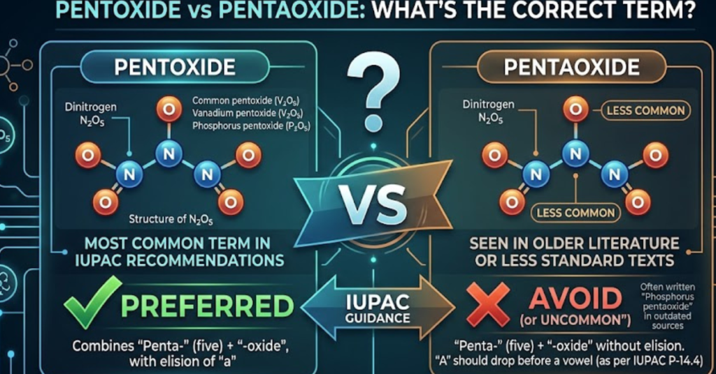 Pentoxide vs Pentaoxide: What's the Correct Term?
