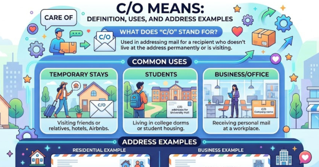 C/O Means: Definition, Uses, and Address Examples