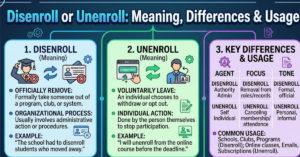 Disenroll or Unenroll: Meaning, Differences & Usage