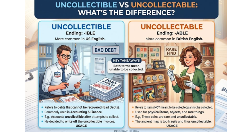 Uncollectible vs Uncollectable: What's the Difference?