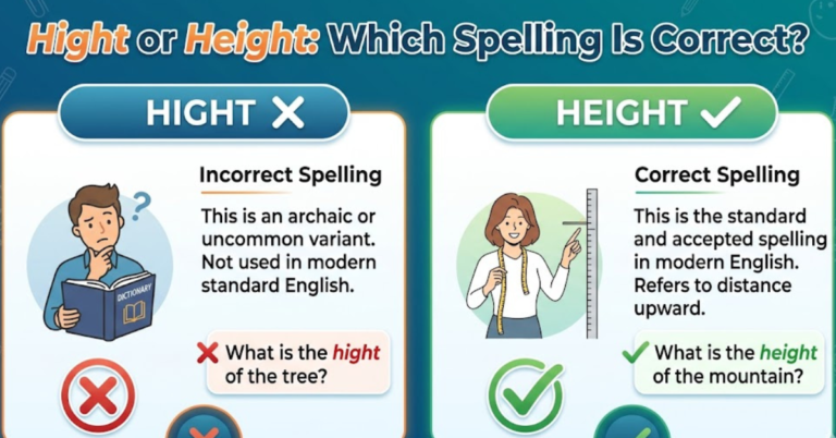 Hight or Height: Which Spelling Is Correct?