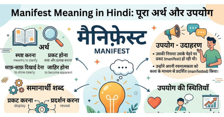 Manifest Meaning in Hindi: पूरा अर्थ और उपयोग