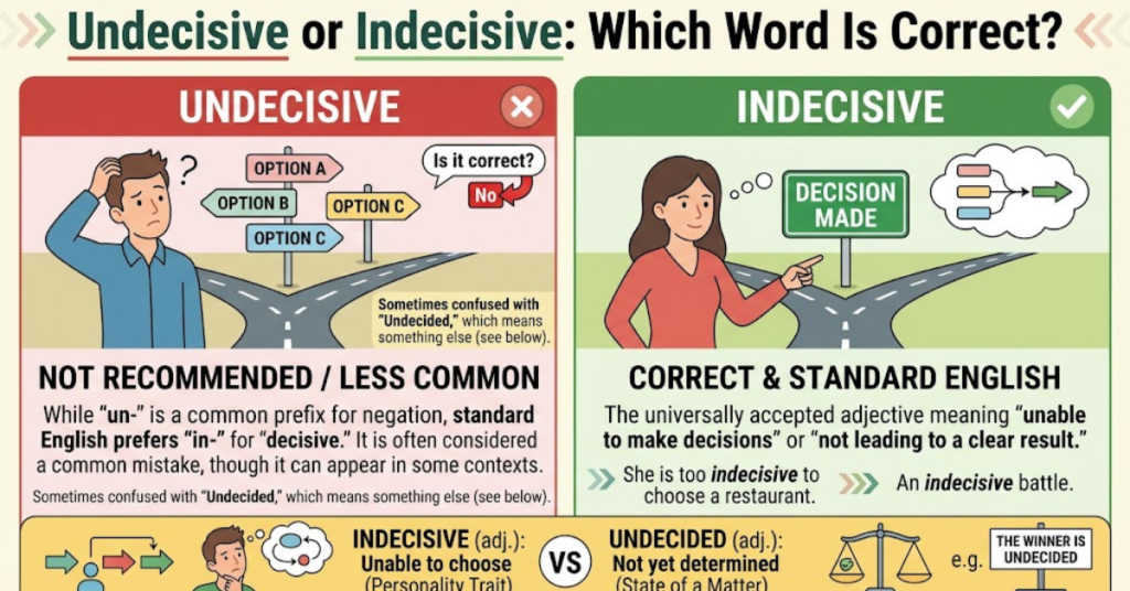 Undecisive or Indecisive: Which Word Is Correct?