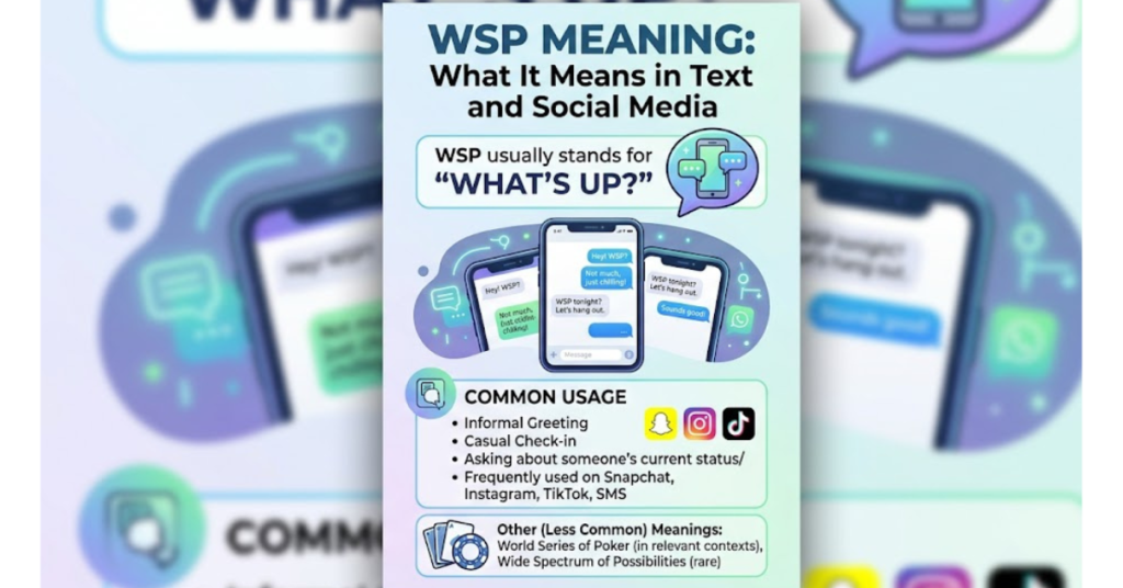 WSP Meaning: What It Means in Text and Social Media