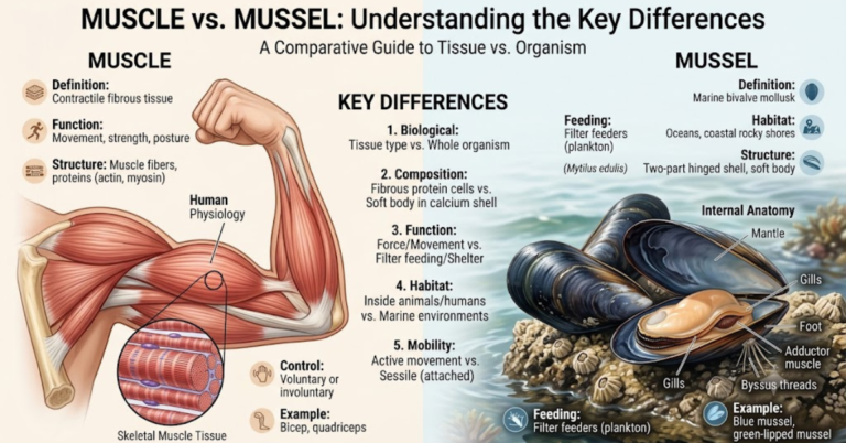 Muscle vs Mussel: Understanding the Key Differences