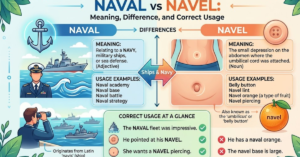 Naval vs Navel: Meaning, Difference, and Correct Usage