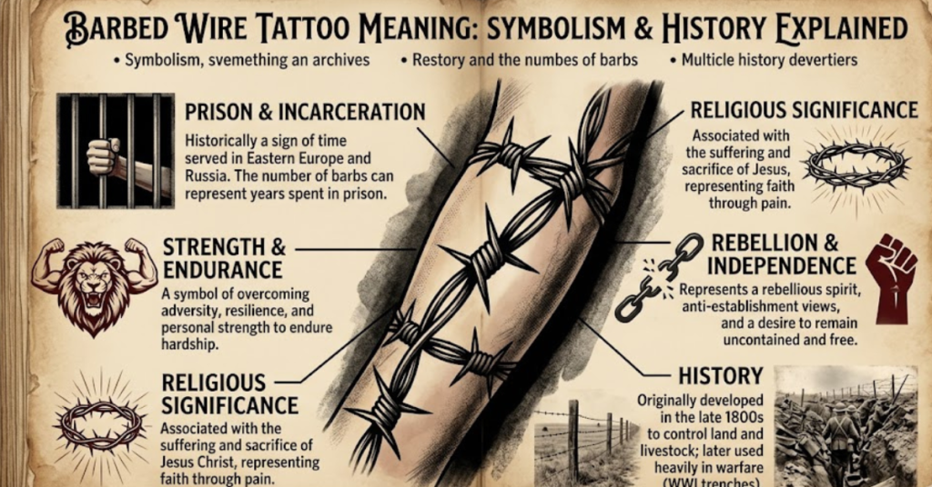 Barbed Wire Tattoo Meaning: Symbolism & History Explained
