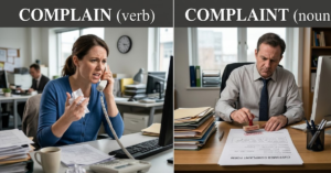 Complaint vs Complain: Meaning, Usage, and Examples