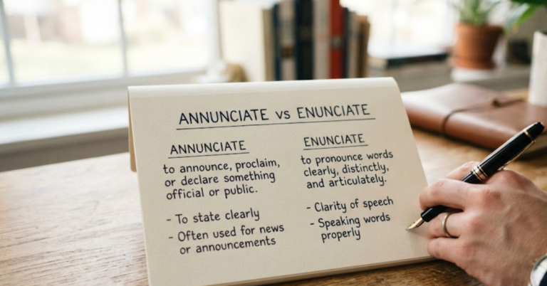 Annunciate vs Enunciate: Which Word Is Correct?